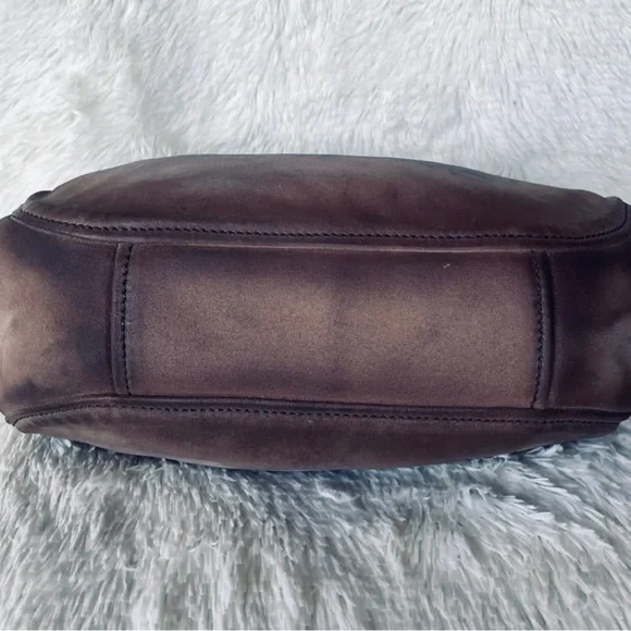 Miu Miu Gray Suede Leather Women’s Crossbody Satchel 2 Way Bag Fridge Vitello - Picture 8 of 17